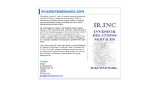 Desktop Screenshot of investorrelationsinc.com